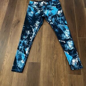Lucy Blue Abstract Leggings